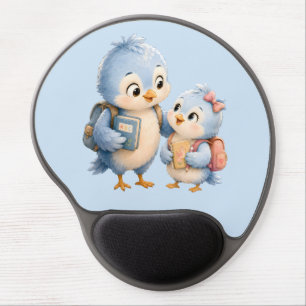 Cute Blue Bird Gel Wrist Rest Mouse Pad