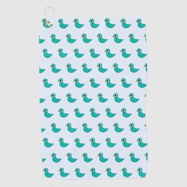 Cute blue bird golf towel (Front)