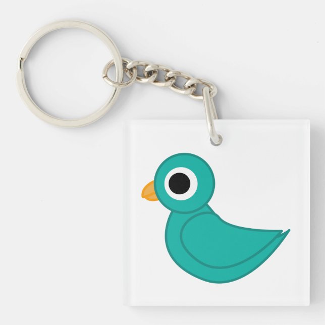 Cute blue bird keychain (Front)
