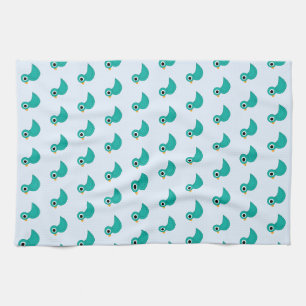 Cute blue bird kitchen towel