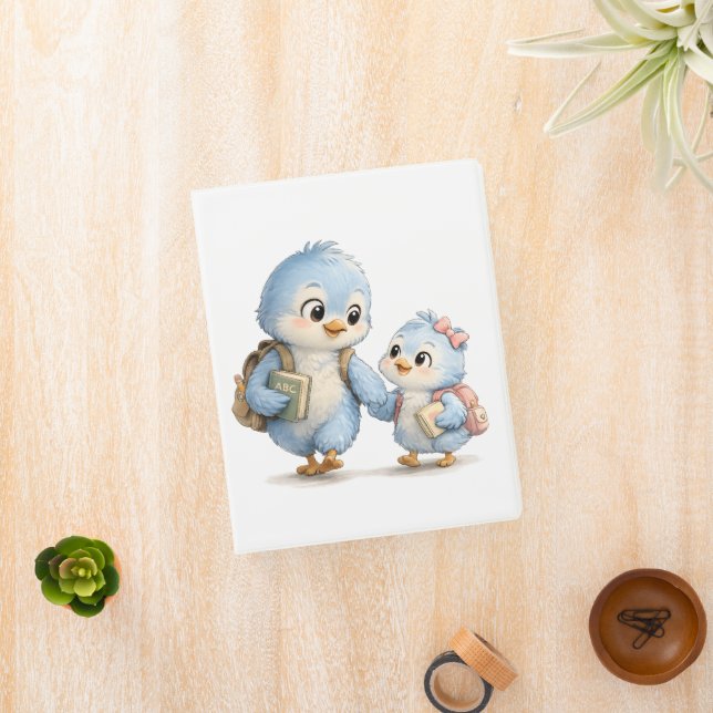 Cute Blue Bird Mini Storage Binder (InSitu)