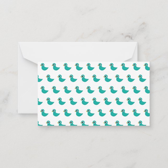 Cute blue bird note card (Front)