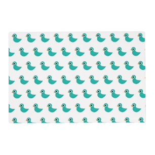 Cute blue bird placemat
