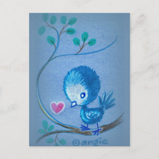 Cute Blue Bird Postcard
