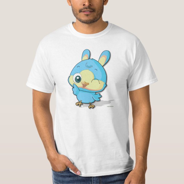 Cute Blue Bird Tee Funny Cartoon Character T-shirt (Front)