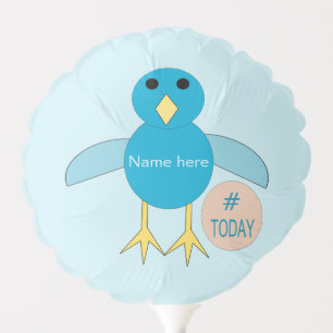 Cute Blue Birthday Boy Chick Custom Balloon