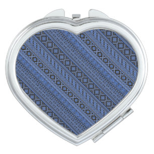 Cute blue black Ukraine ornaments design Mirror For Makeup