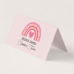 Cute Blue Boho Rainbow Substitute Teacher Business Card<br><div class="desc">Blue Boho Rainbow Cute Substitute Teacher Business Card</div>