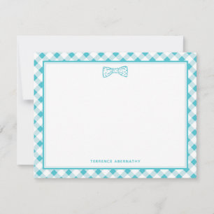 Cute Blue Bow Tie Note Card