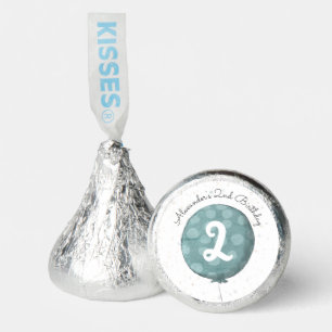 Cute Blue Boy 2nd Birthday Party Chocolate Hershey®'s Kisses®