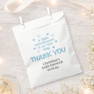 Cute Blue Boy Baby Shower Favor Bag