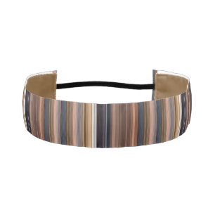 Cute blue brown stripes athletic headband