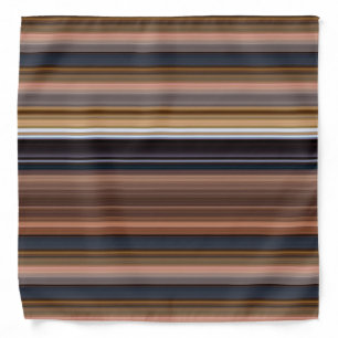 Cute blue brown stripes bandana