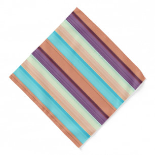 Cute blue brown stripes bandana