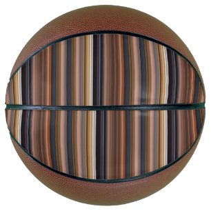 Cute blue brown stripes basketball