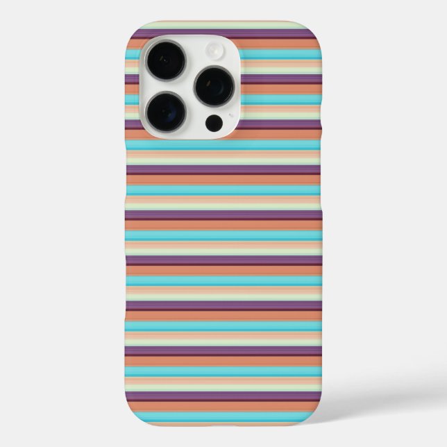 Cute blue brown stripes  Case-Mate iPhone case (Back)