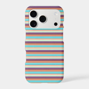Cute blue brown stripes  iPhone 17 pro case