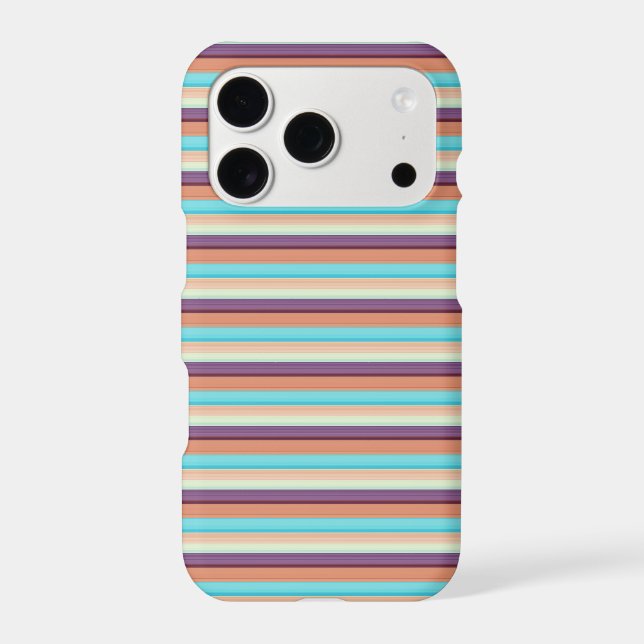 Cute blue brown stripes  Case-Mate iPhone case (Back)