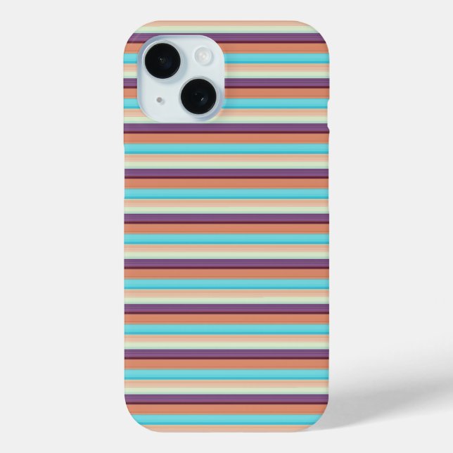 Cute blue brown stripes  Case-Mate iPhone case (Back)