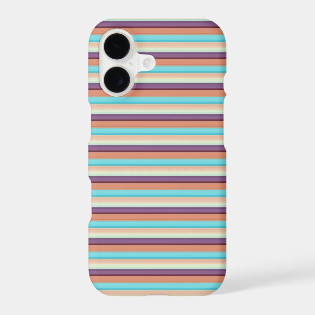 Cute blue brown stripes  Case-Mate iPhone case (Back)