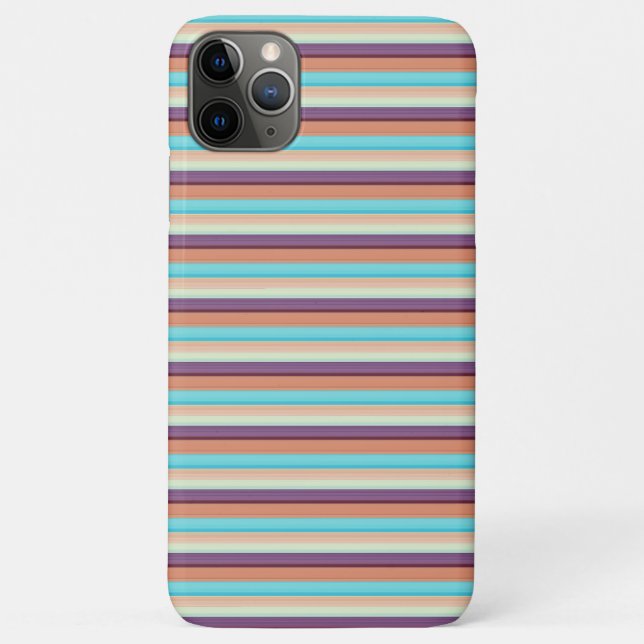 Cute blue brown stripes  Case-Mate iPhone case (Back)