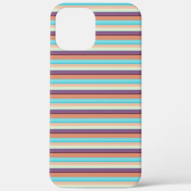 Cute blue brown stripes  Case-Mate iPhone case (Back)