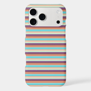 Cute blue brown stripes  iPhone 17 pro max case