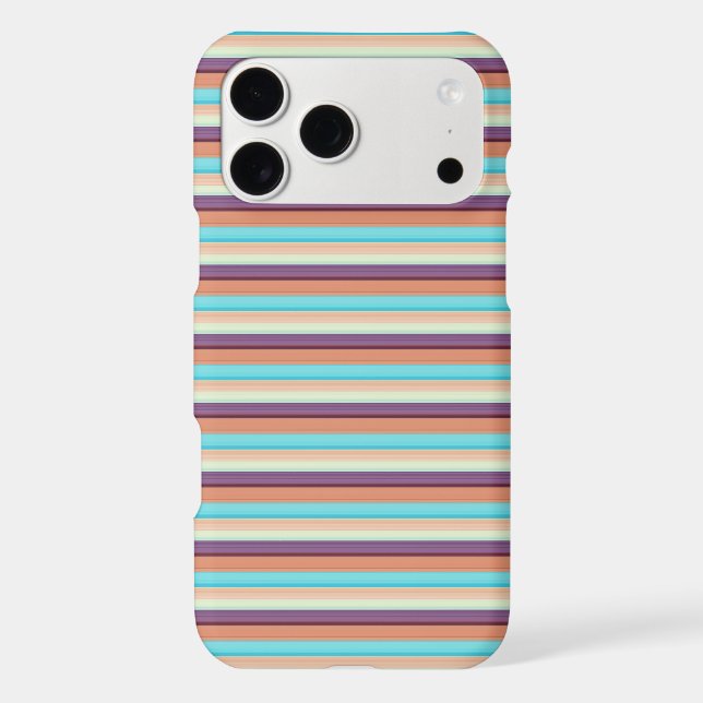 Cute blue brown stripes  Case-Mate iPhone case (Back)