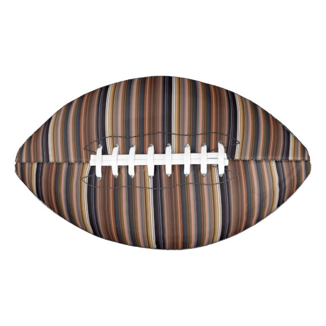 Cute blue brown stripes football (Front)
