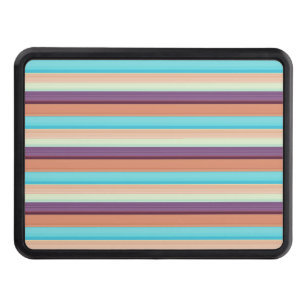 Cute blue brown stripes  hitch cover