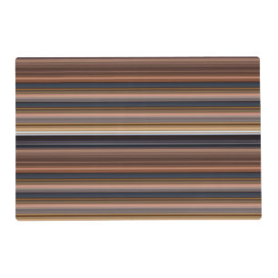 Cute blue brown stripes placemat