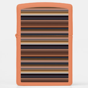 Cute blue brown stripes zippo lighter