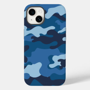 Cute Blue Camouflage Case-Mate iPhone 14 Case
