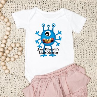 Cute Blue Cartoon Monster Funny Fun for Kids