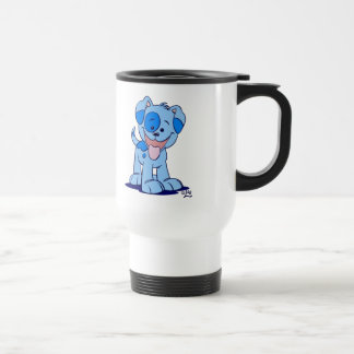 Cute Blue Cartoon Puppy Travel Mug