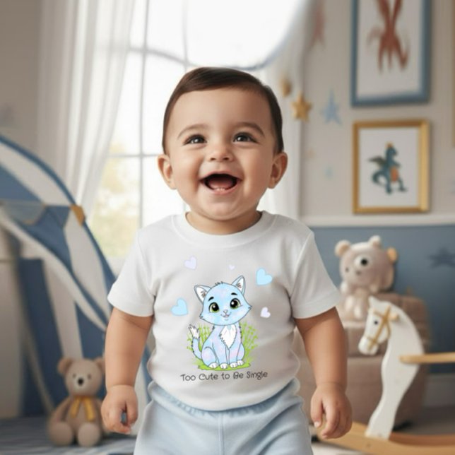 Cute blue cat baby bodysuit (Creator Uploaded)