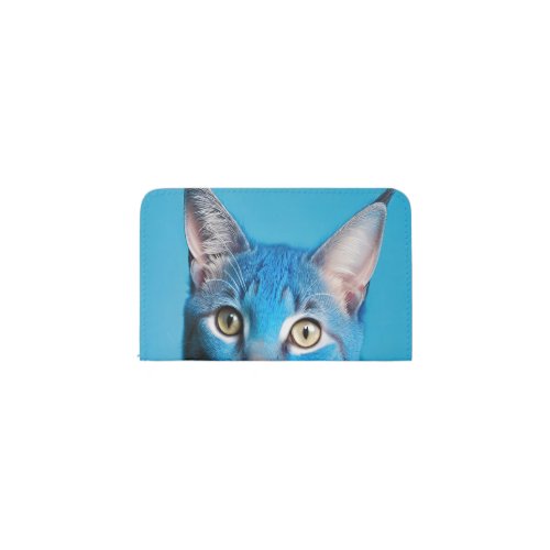 Cute blue cat card holder