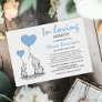 Cute Blue Children's In Loving Memory Funeral Invitation