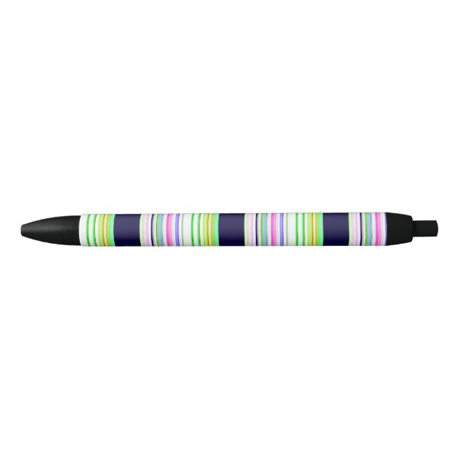 Cute blue colorful stripes pen (Front)