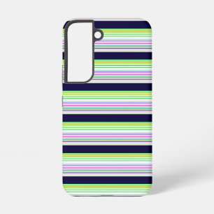 Cute blue colorful stripes samsung galaxy s22 case