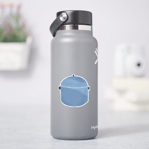 Cute Blue Cooking Pot Gift for Home Cook Sticker