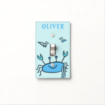 Cute Blue Crab Sea Animals Boy Light Switch Cover