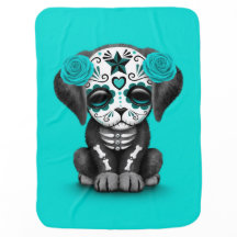 Cute Blue Day of the Dead Puppy Dog