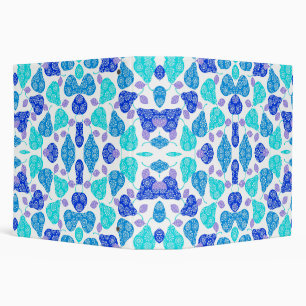 Cute blue' decorative pears pattern 3 ring binder