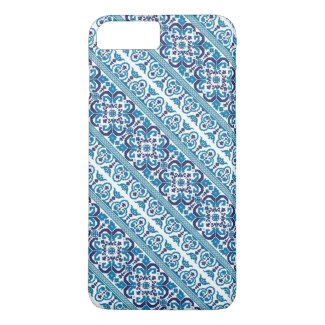 Cute blue decorative ukrainian patterns design