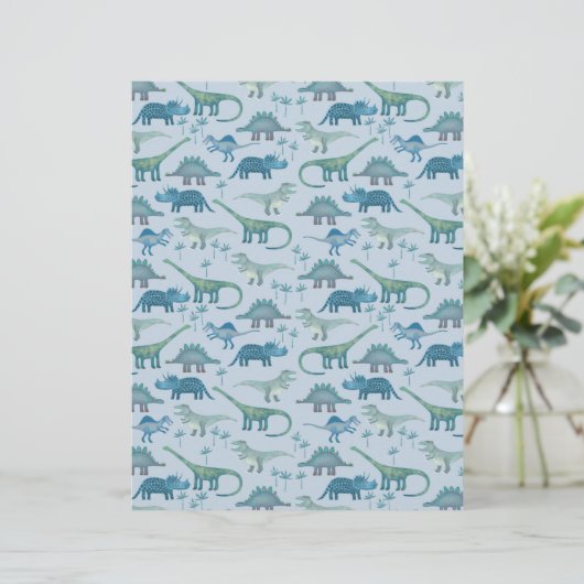 Cute Blue Dinosaur (Standing Front)