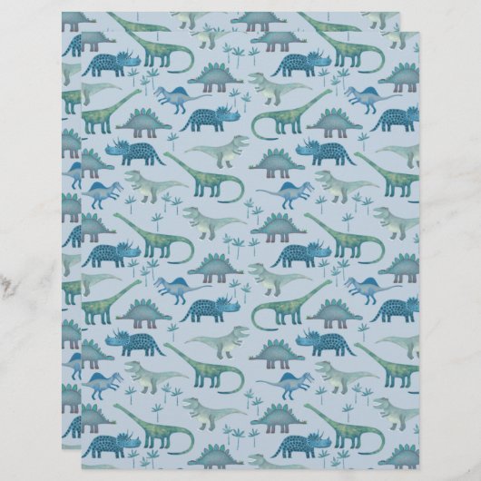 Cute Blue Dinosaur (Front/Back)