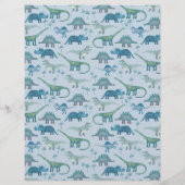 Cute Blue Dinosaur (Back)