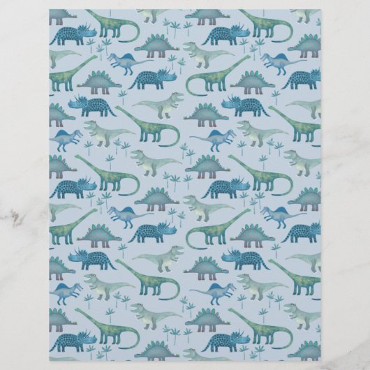 Cute Blue Dinosaur (Back)