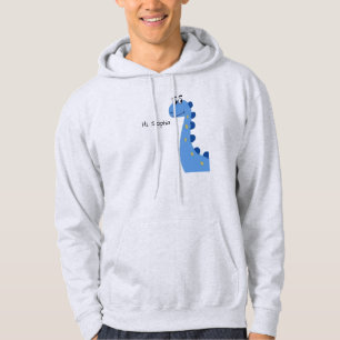 Cute Blue Dinosaur - Custom Name Sophia Hoodie